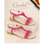 sandale dama fucsia din piele naturala cu bareta in T si toc mic S16FCS